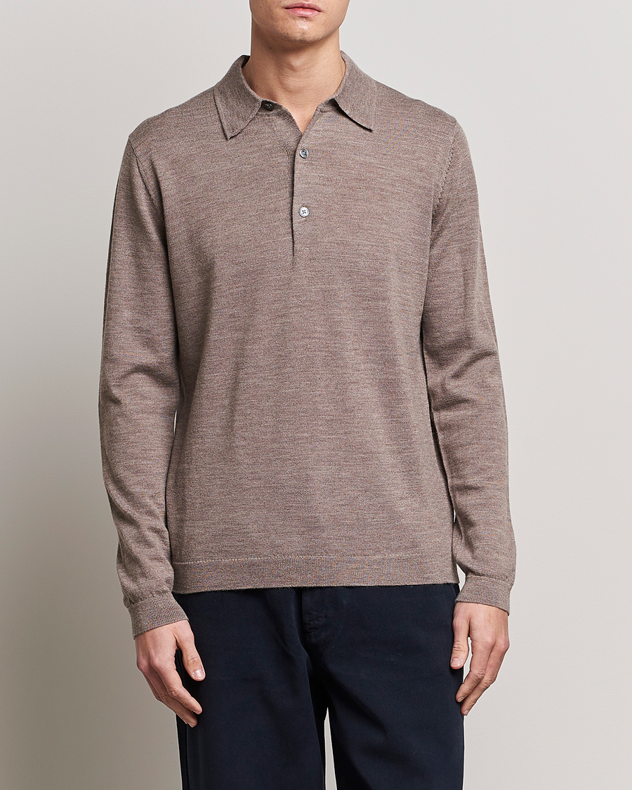 Hombres | A Day's March | A Day's March | Ambroz Merino Polo Taupe Melange