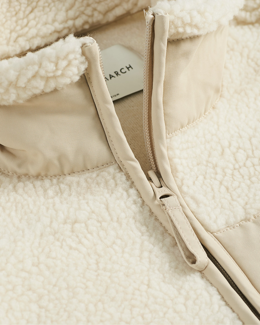 Hombres | Jerséis y prendas de punto | A Day's March | Granån Recycled Fleece Jacket Off White