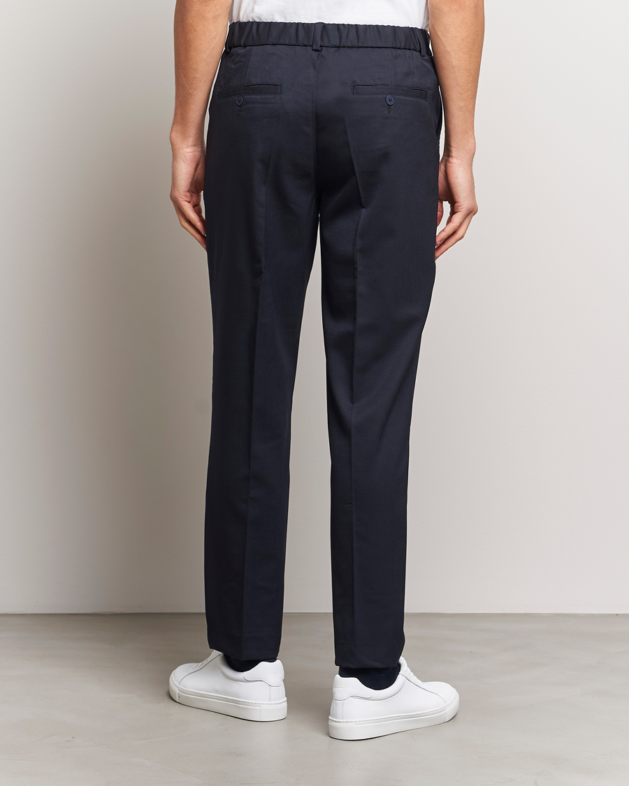 Hombres | Pantalones | A Day's March | Smart Trousers Wool Twill Navy
