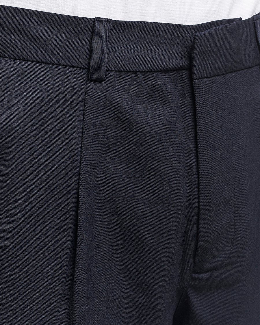 Hombres | Pantalones | A Day's March | Smart Trousers Wool Twill Navy