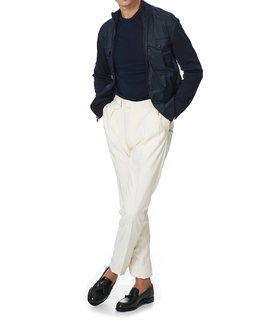 Hombres | Jerséis y prendas de punto | Ralph Lauren Purple Label | Hybrid Zip Sweater Classic Navy