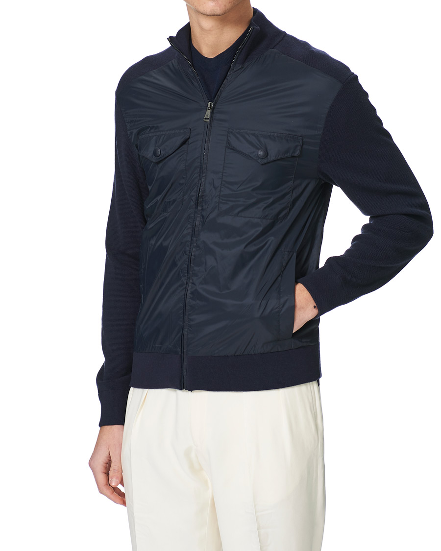 Hombres | Jerséis y prendas de punto | Ralph Lauren Purple Label | Hybrid Zip Sweater Classic Navy