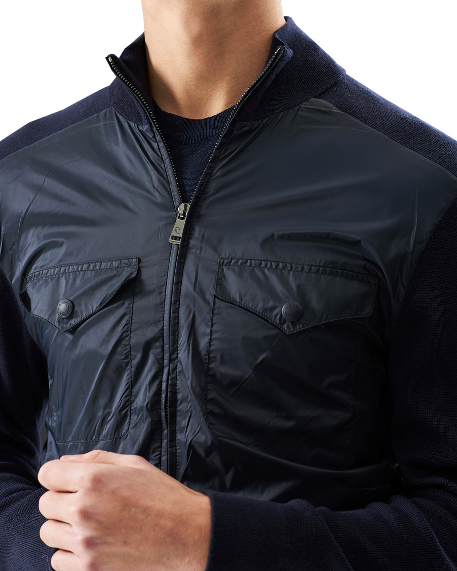 Hombres | Jerséis y prendas de punto | Ralph Lauren Purple Label | Hybrid Zip Sweater Classic Navy