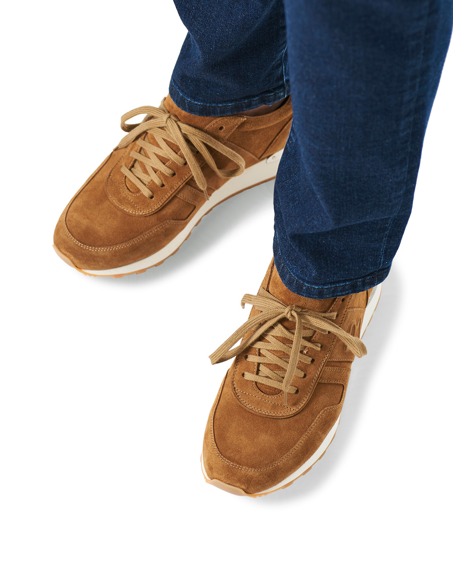 Hombres | Ralph Lauren Purple Label Ethan Running Sneakers Brown Suede | Ralph Lauren Purple Label | Ethan Running Sneakers Brown Suede