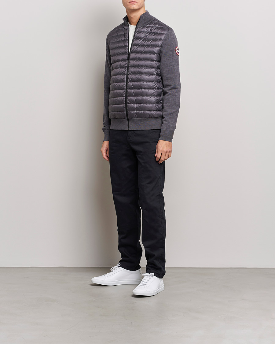 Hombres | Jerséis y prendas de punto | Canada Goose | Hybridge Knit Packable Jacket Iron Grey