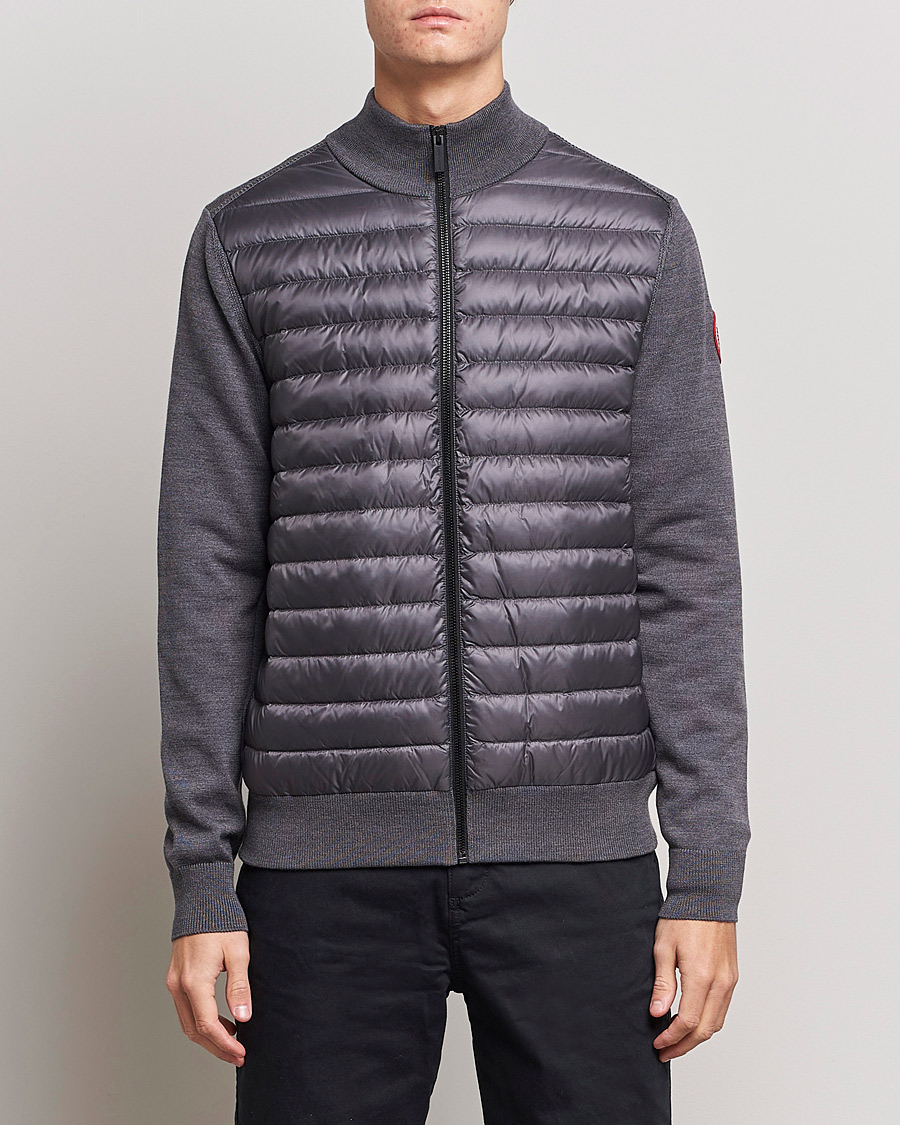 Hombres | Jerséis y prendas de punto | Canada Goose | Hybridge Knit Packable Jacket Iron Grey