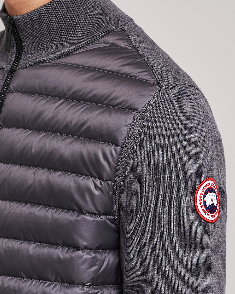 Hombres | Jerséis y prendas de punto | Canada Goose | Hybridge Knit Packable Jacket Iron Grey