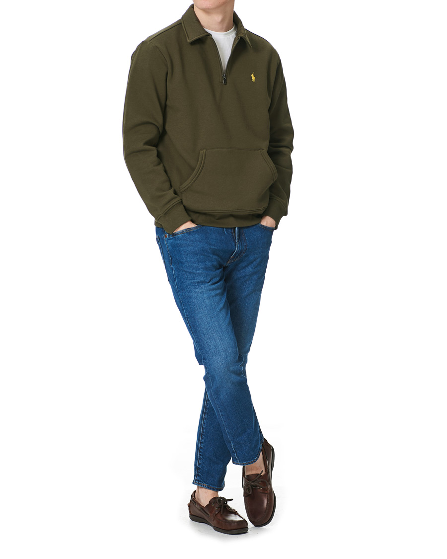 Hombres | Jerséis y prendas de punto | Polo Ralph Lauren | Graphic Fleece Half Zip Sweater Defender Green