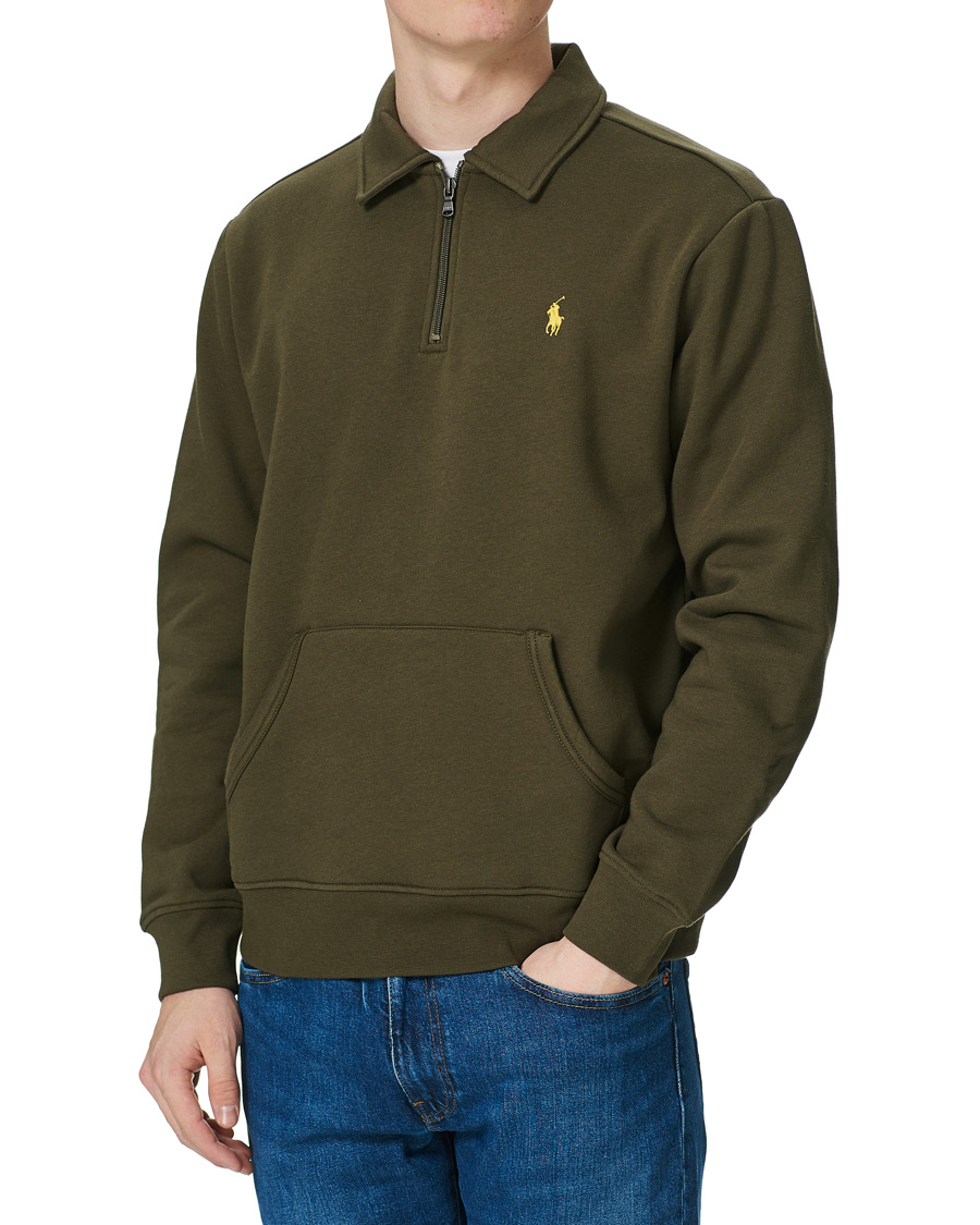 Hombres | Jerséis y prendas de punto | Polo Ralph Lauren | Graphic Fleece Half Zip Sweater Defender Green