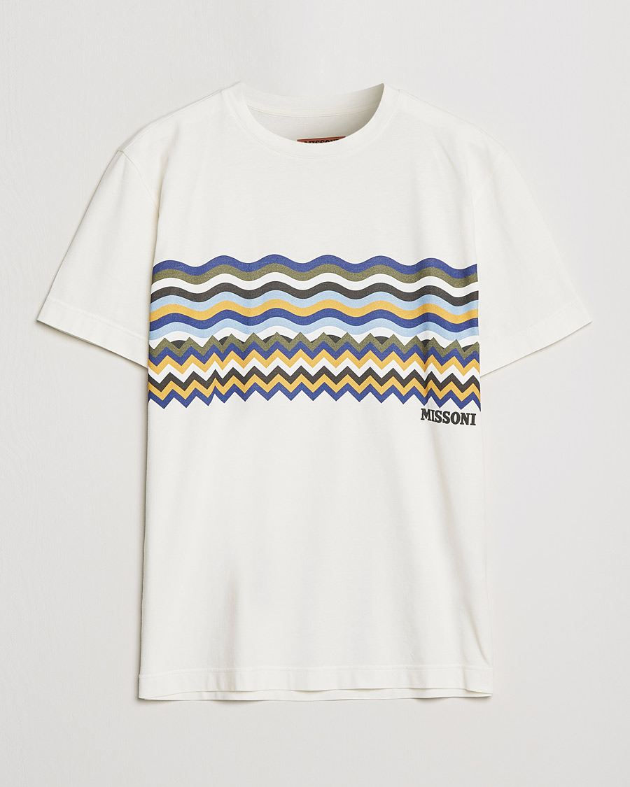 Hombres | Camisetas | Missoni | Zig Zag Onda T-Shirt White