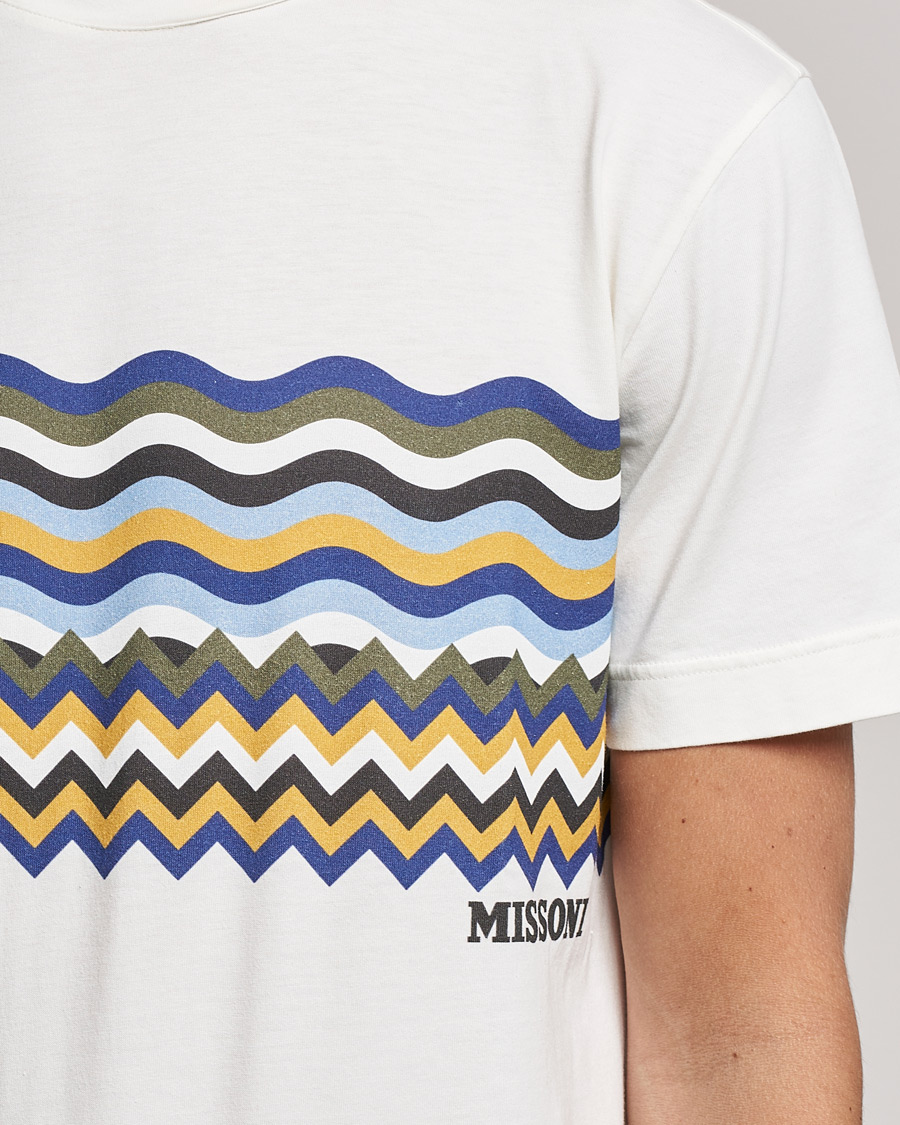 Hombres | Camisetas | Missoni | Zig Zag Onda T-Shirt White