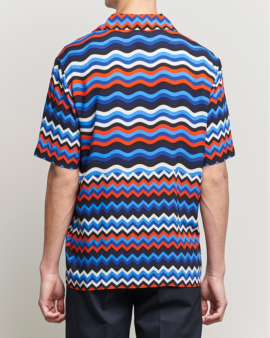 Hombres | Camisas | Missoni | Zig Zag Bowling Shirt Navy/Red