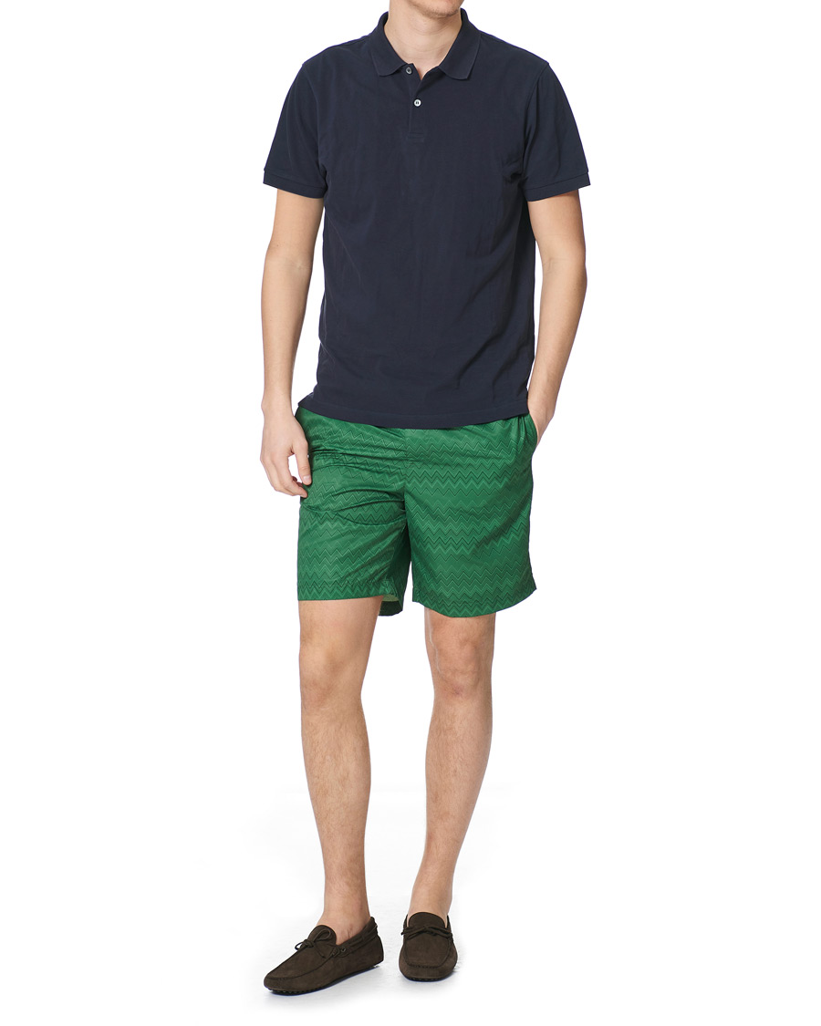 Hombres | Bañadores | Missoni | Tonal Zig Zag Swim Shorts Dark Green