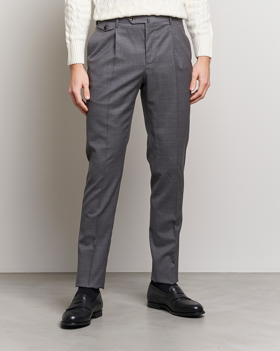 Hombres | Pantalones | PT01 | Gentleman Fit Wool Trousers Medium Grey