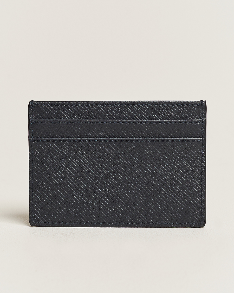Hombres | Billeteras | Smythson | Panama Flat Cardholder Navy
