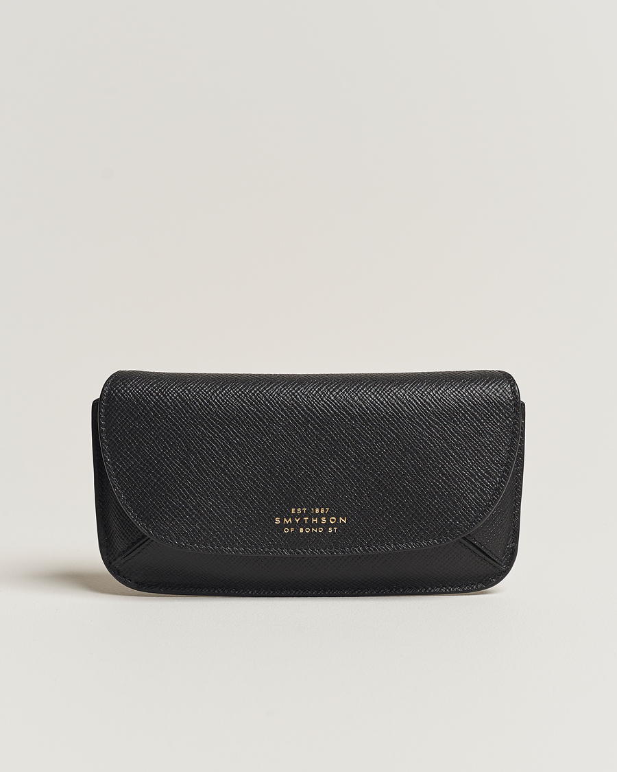 Hombres | Smythson Panama Hard Sunglasses Case Black | Smythson | Panama Hard Sunglasses Case Black