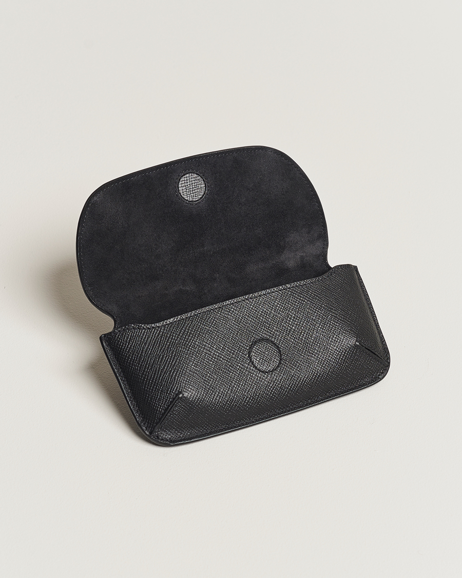 Hombres | Smythson Panama Hard Sunglasses Case Black | Smythson | Panama Hard Sunglasses Case Black
