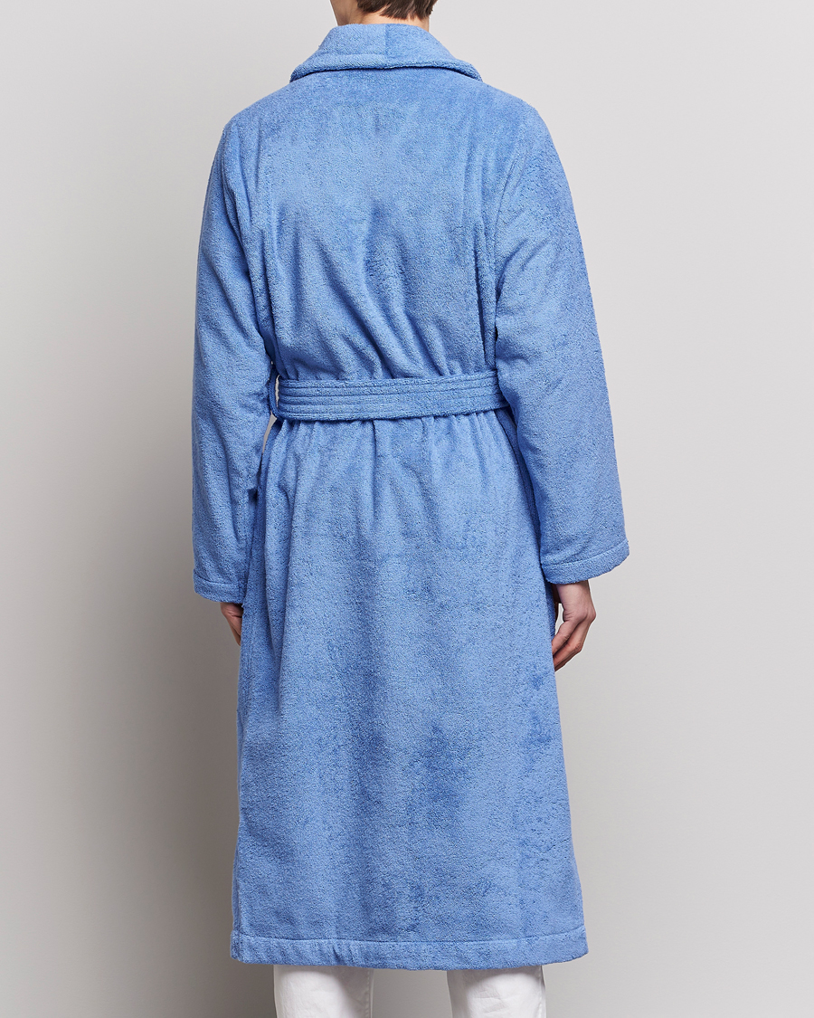 Hombres | Pijamas y batas | Tekla | Organic Terry Classic Bathrobe Clear Blue