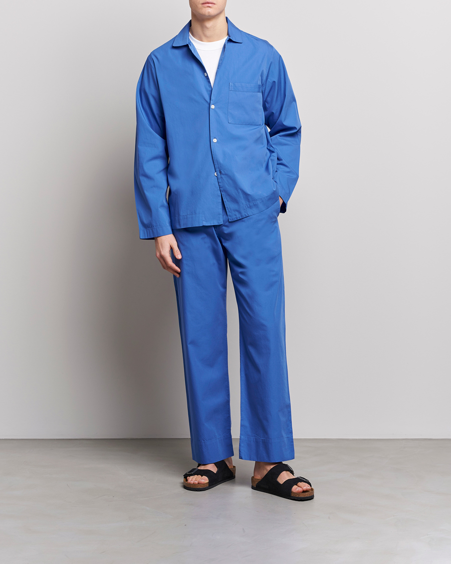 Hombres | Tekla Poplin Pyjama Shirt Royal Blue | Tekla | Poplin Pyjama Shirt Royal Blue