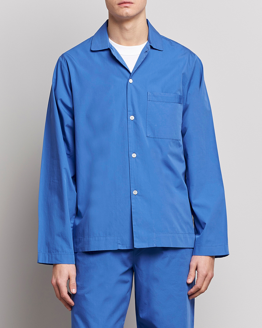 Hombres |  | Tekla | Poplin Pyjama Shirt Royal Blue