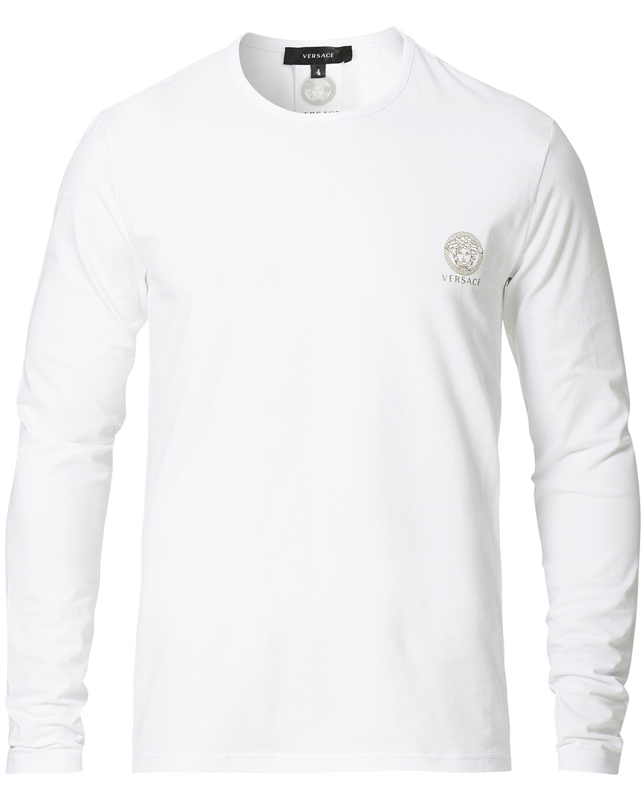 Hombres | Camisetas | Versace | Medusa Long Sleeve Tee White
