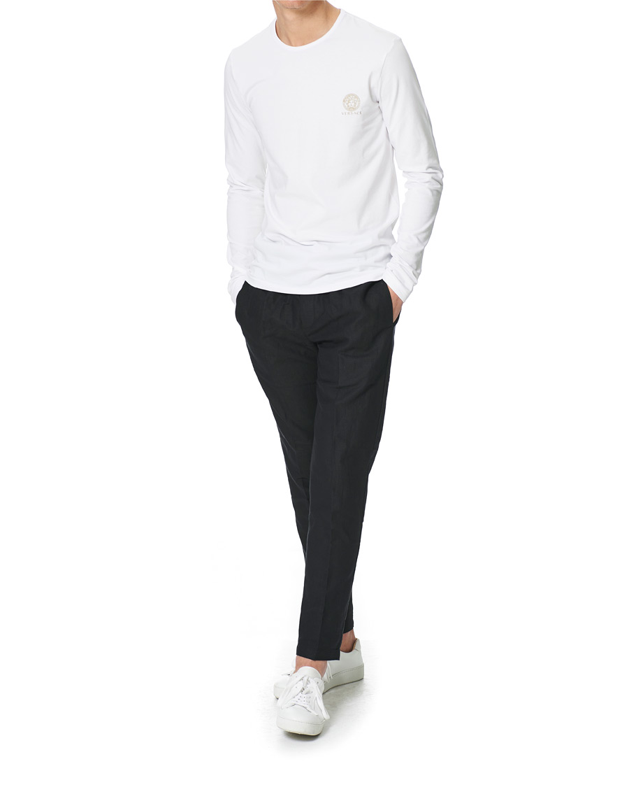 Hombres | Camisetas | Versace | Medusa Long Sleeve Tee White