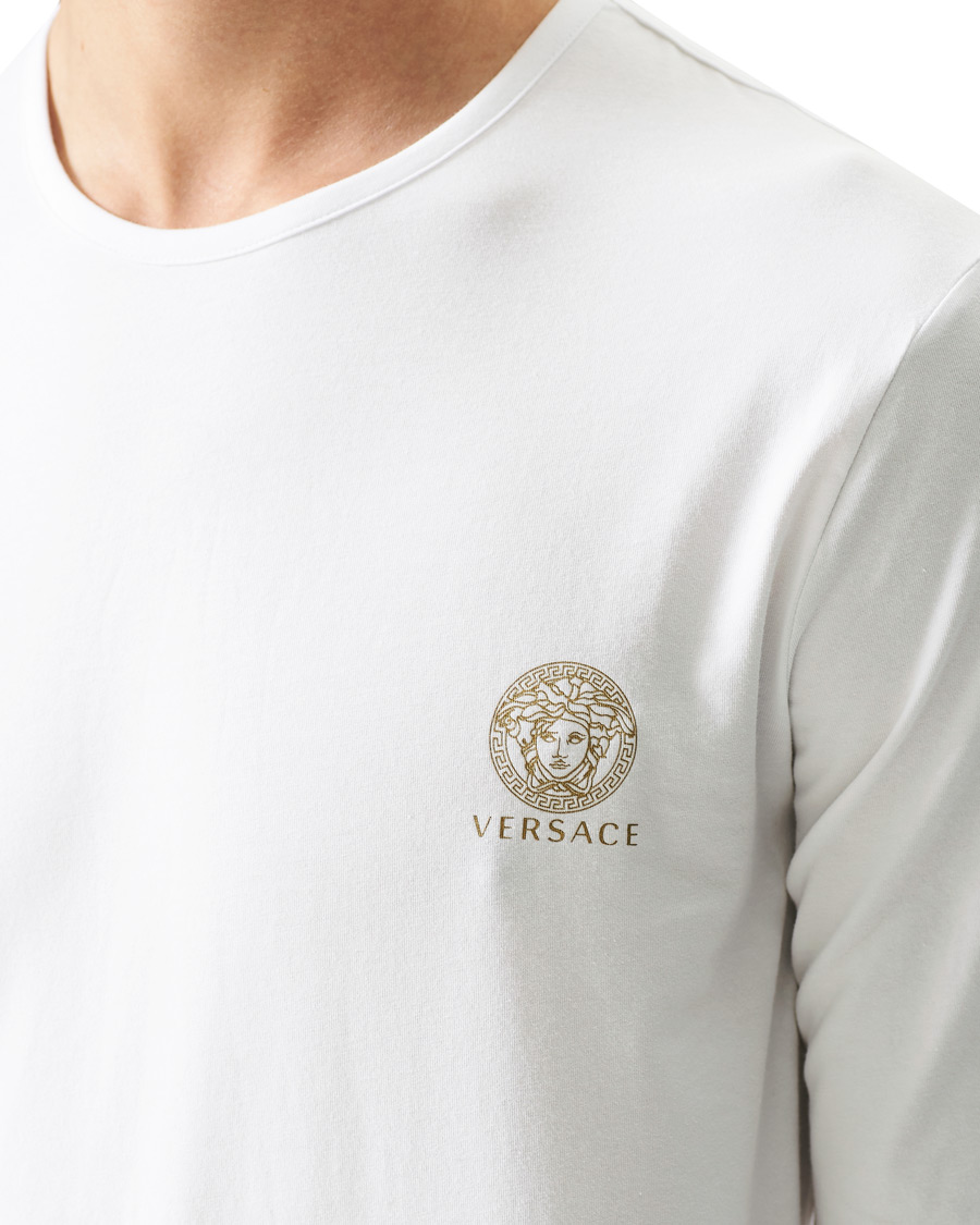 Hombres | Camisetas | Versace | Medusa Long Sleeve Tee White