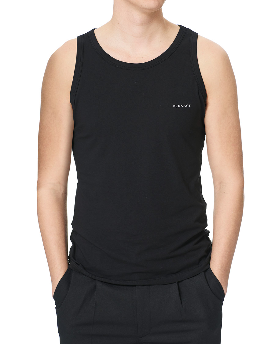Hombres | Camisetas | Versace | Logo Tank Top Black