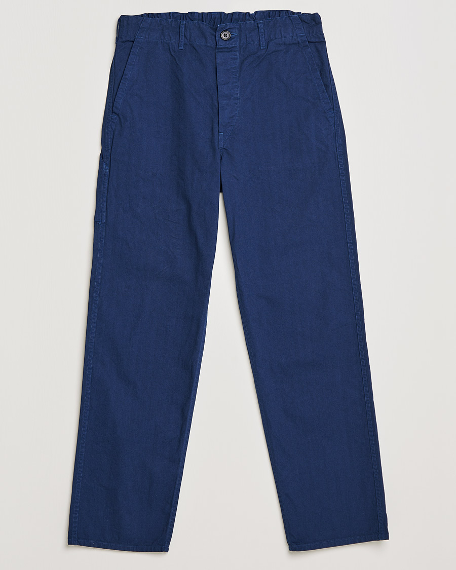 Hombres | Pantalones | orSlow | French Work Pants Dark Blue