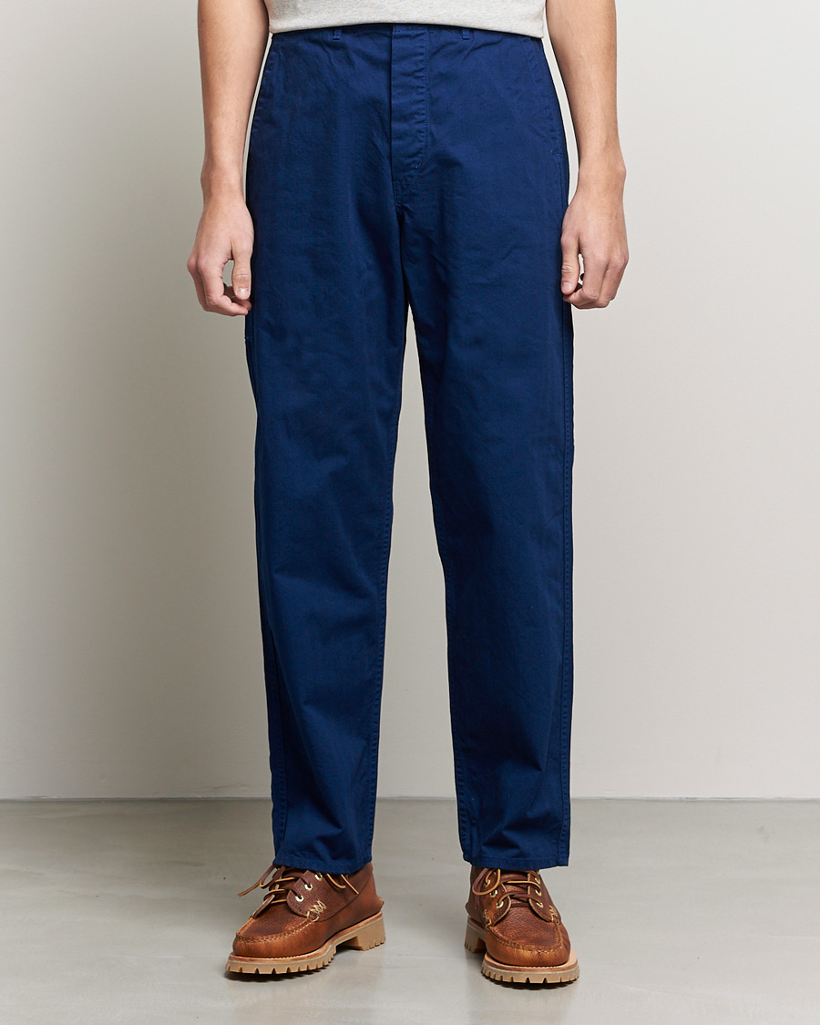 Hombres | Pantalones | orSlow | French Work Pants Dark Blue