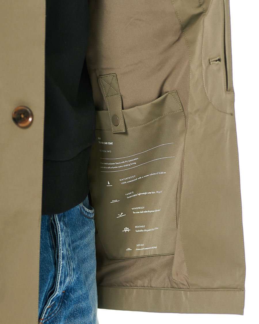 Hombres | Abrigos y chaquetas | NN07 | Kim Waterproof Car Coat Khaki Grey