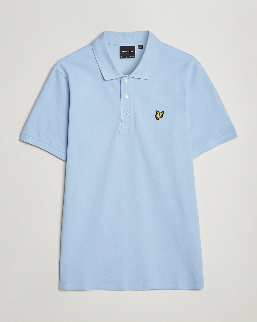 Hombres | Polos | Lyle & Scott | Plain Pique Polo Light Blue