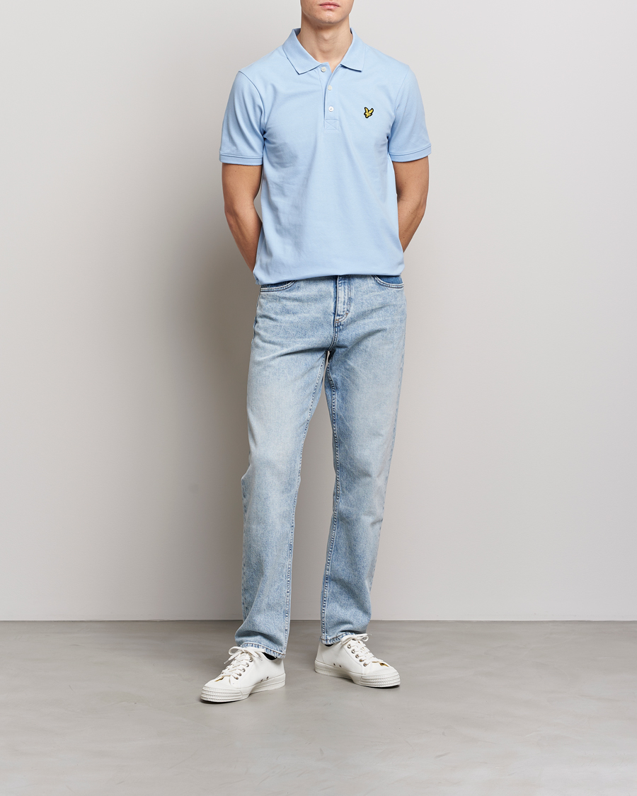 Hombres | Polos | Lyle & Scott | Plain Pique Polo Light Blue