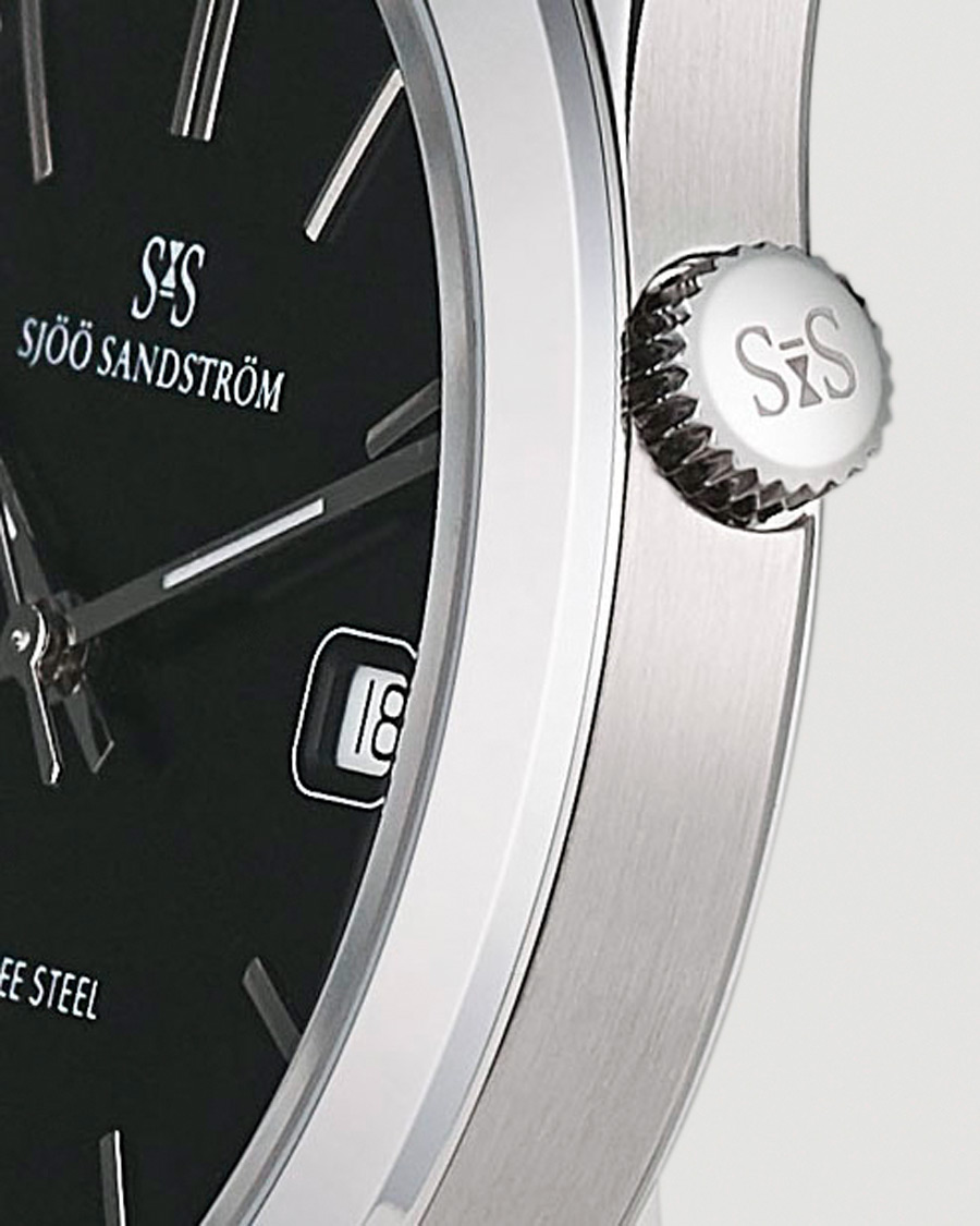Hombres | Sjöö Sandström Jubilee Steel Quartz 40mm Black/Black Calf | Sjöö Sandström | Jubilee Steel Quartz 40mm Black/Black Calf