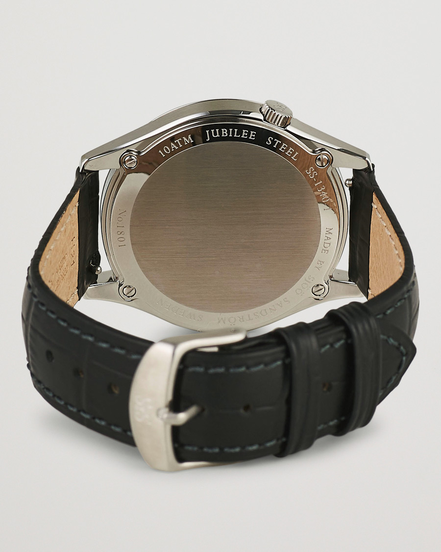 Hombres | Sjöö Sandström Jubilee Steel Quartz 40mm Black/Black Calf | Sjöö Sandström | Jubilee Steel Quartz 40mm Black/Black Calf