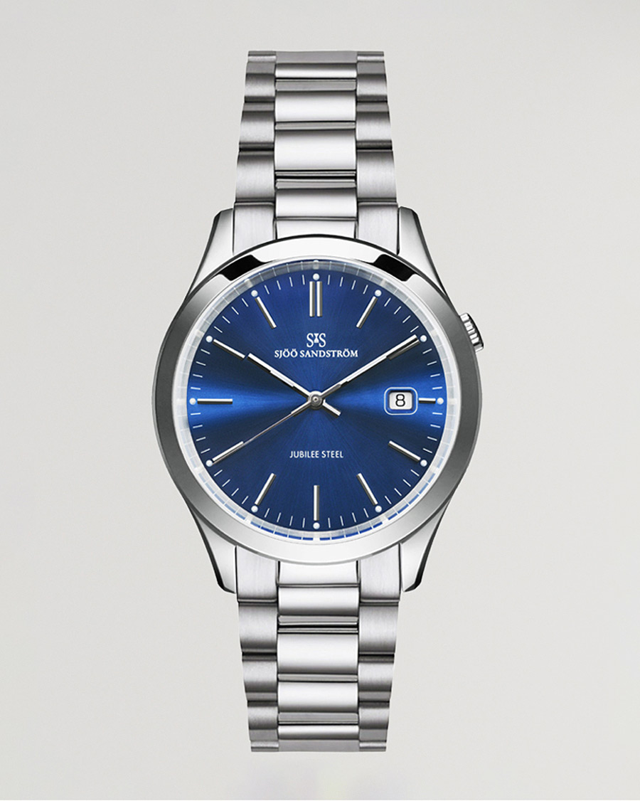 Hombres | Sjöö Sandström Jubilee Steel Quartz 40mm Blue/Steel | Sjöö Sandström | Jubilee Steel Quartz 40mm Blue/Steel