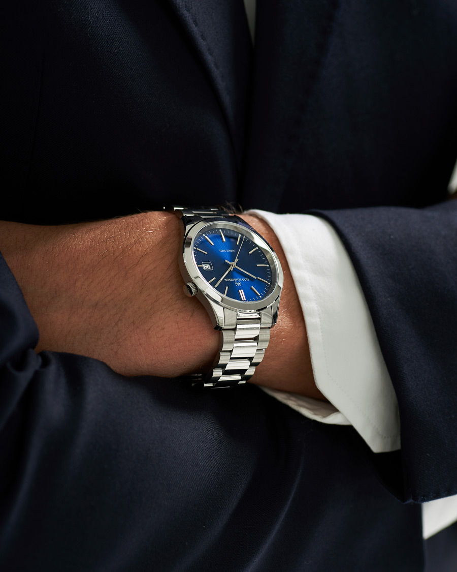 Hombres | Sjöö Sandström Jubilee Steel Quartz 40mm Blue/Steel | Sjöö Sandström | Jubilee Steel Quartz 40mm Blue/Steel