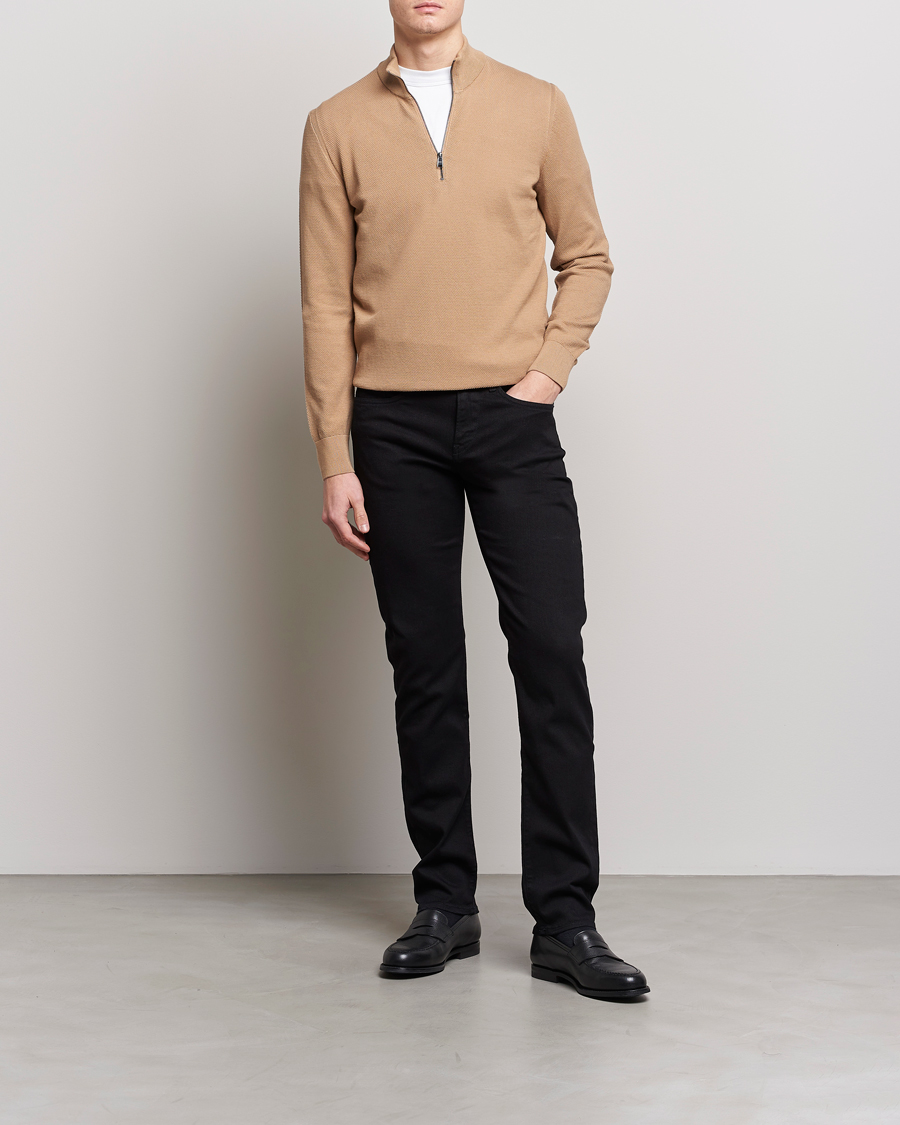Hombres | Jerséis y prendas de punto | BOSS BLACK | Ebrando Half-Zip Medium Beige