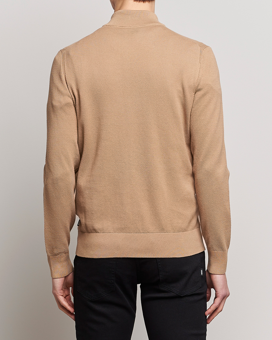Hombres | Jerséis y prendas de punto | BOSS BLACK | Ebrando Half-Zip Medium Beige