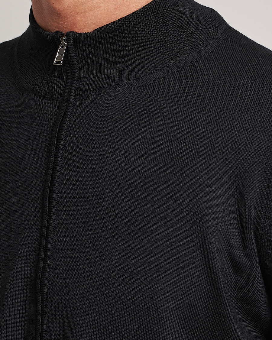 Hombres | Jerséis y prendas de punto | BOSS BLACK | Balonso Full-Zip Sweater Black