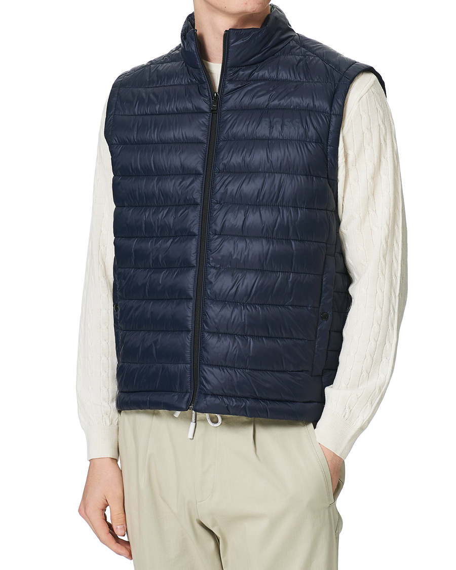 Hombres | Chalecos | BOSS BLACK | Calano Down Vest Dark Blue