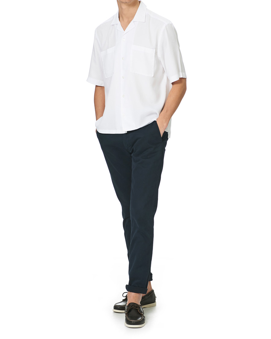 Hombres | Camisas | BOSS BLACK | BOSS Lars Resort Collar Short Sleeve Shirt White