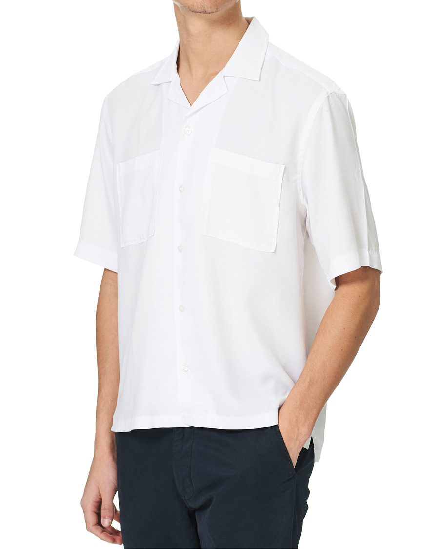 Hombres | Camisas | BOSS BLACK | BOSS Lars Resort Collar Short Sleeve Shirt White