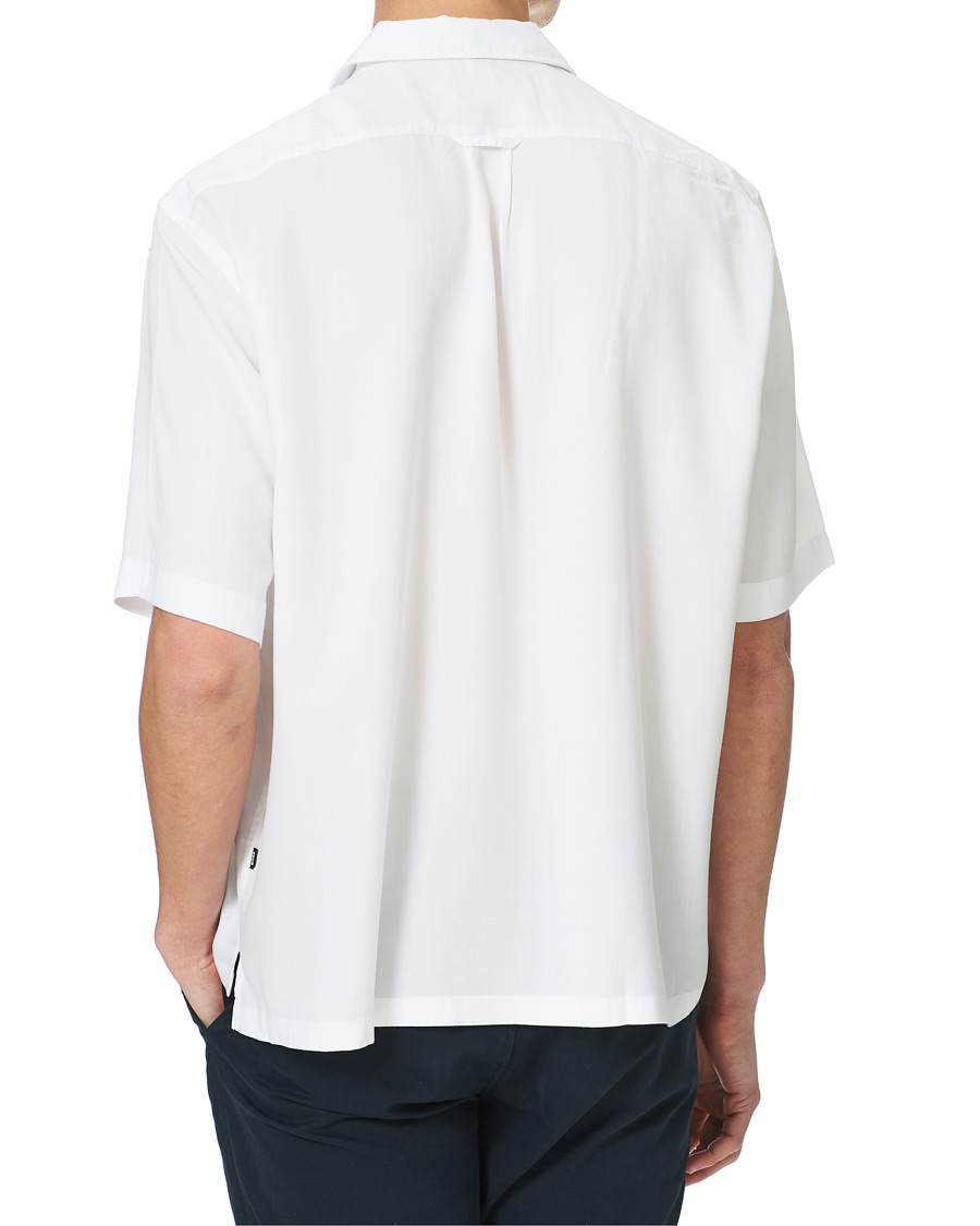Hombres | Camisas | BOSS BLACK | BOSS Lars Resort Collar Short Sleeve Shirt White