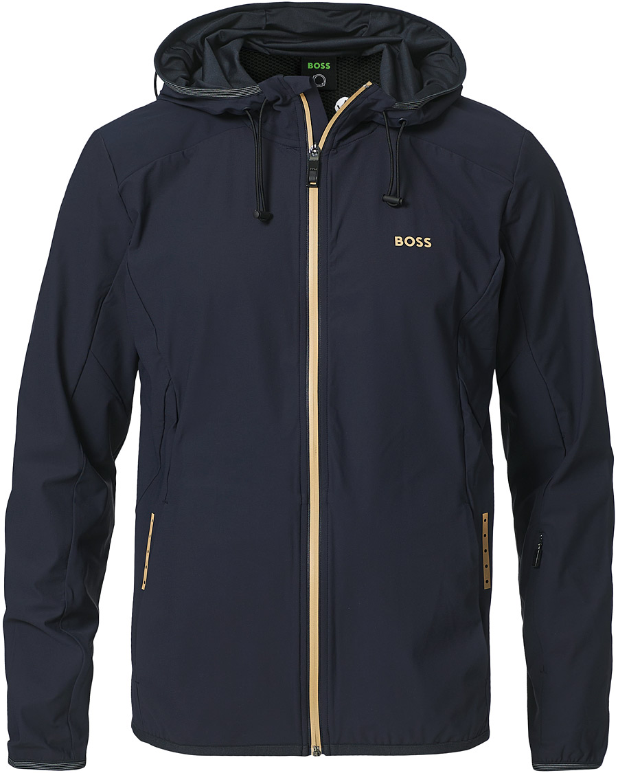 Hombres | Jerséis y prendas de punto | BOSS GREEN | BOSS Athleisure Swoven Zip Jacket Dark Blue