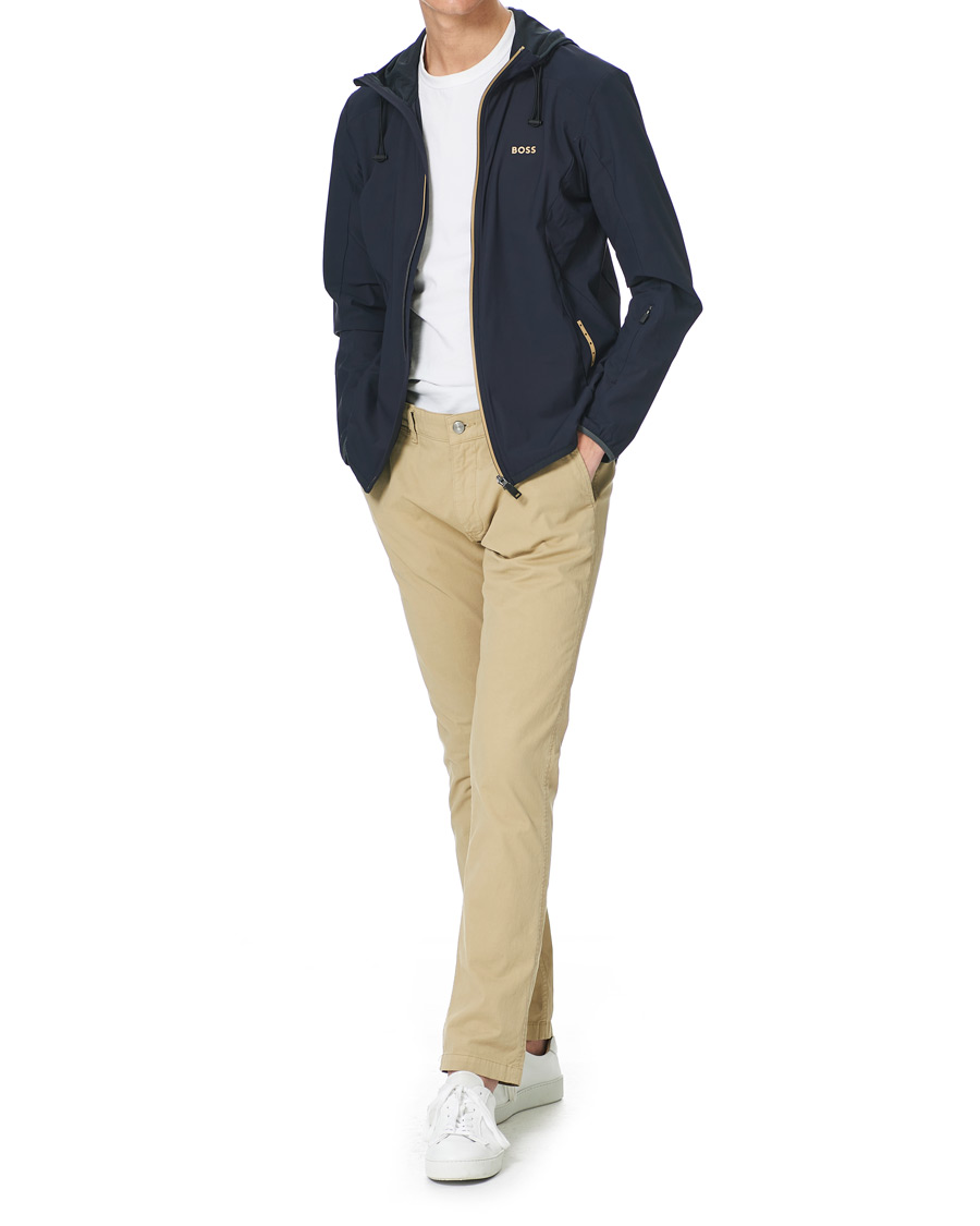 Hombres | Jerséis y prendas de punto | BOSS GREEN | BOSS Athleisure Swoven Zip Jacket Dark Blue