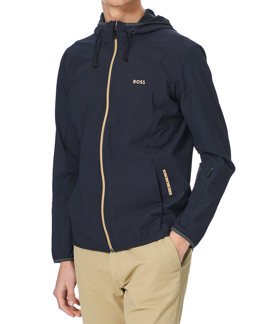Hombres | Jerséis y prendas de punto | BOSS GREEN | BOSS Athleisure Swoven Zip Jacket Dark Blue