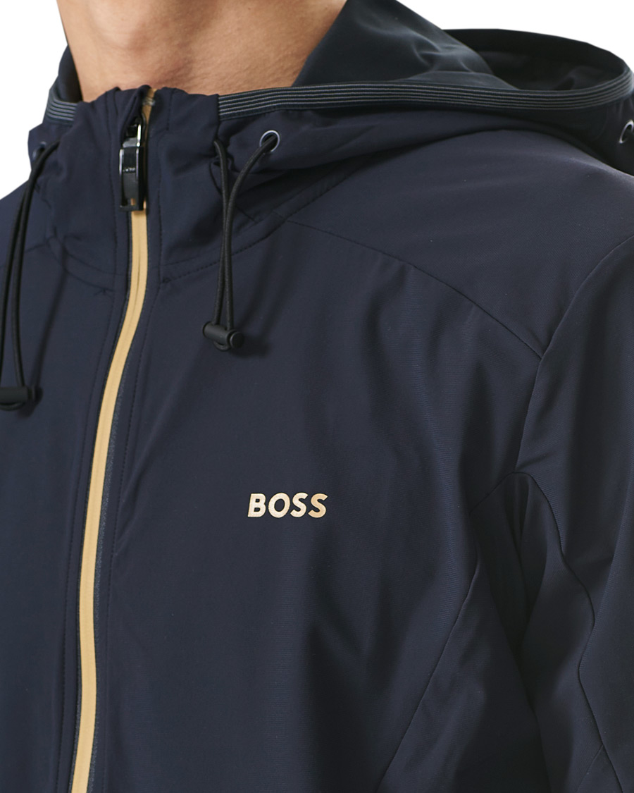Hombres | Jerséis y prendas de punto | BOSS GREEN | BOSS Athleisure Swoven Zip Jacket Dark Blue