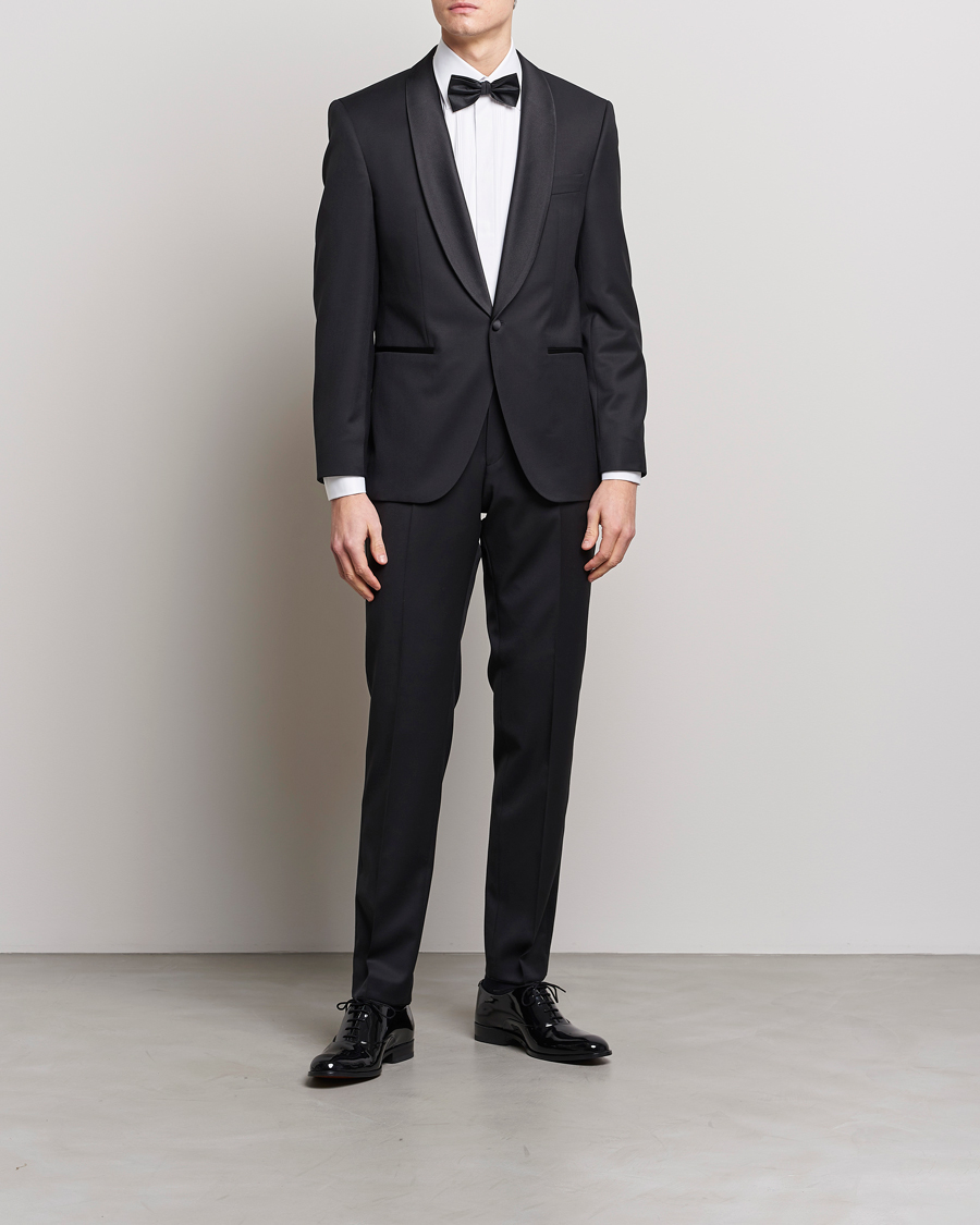Hombres | Pantalones | BOSS BLACK | Lenon Tuxedo Trousers Black