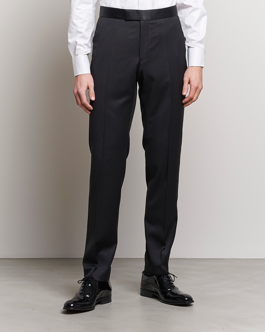 Hombres | Pantalones | BOSS BLACK | Lenon Tuxedo Trousers Black